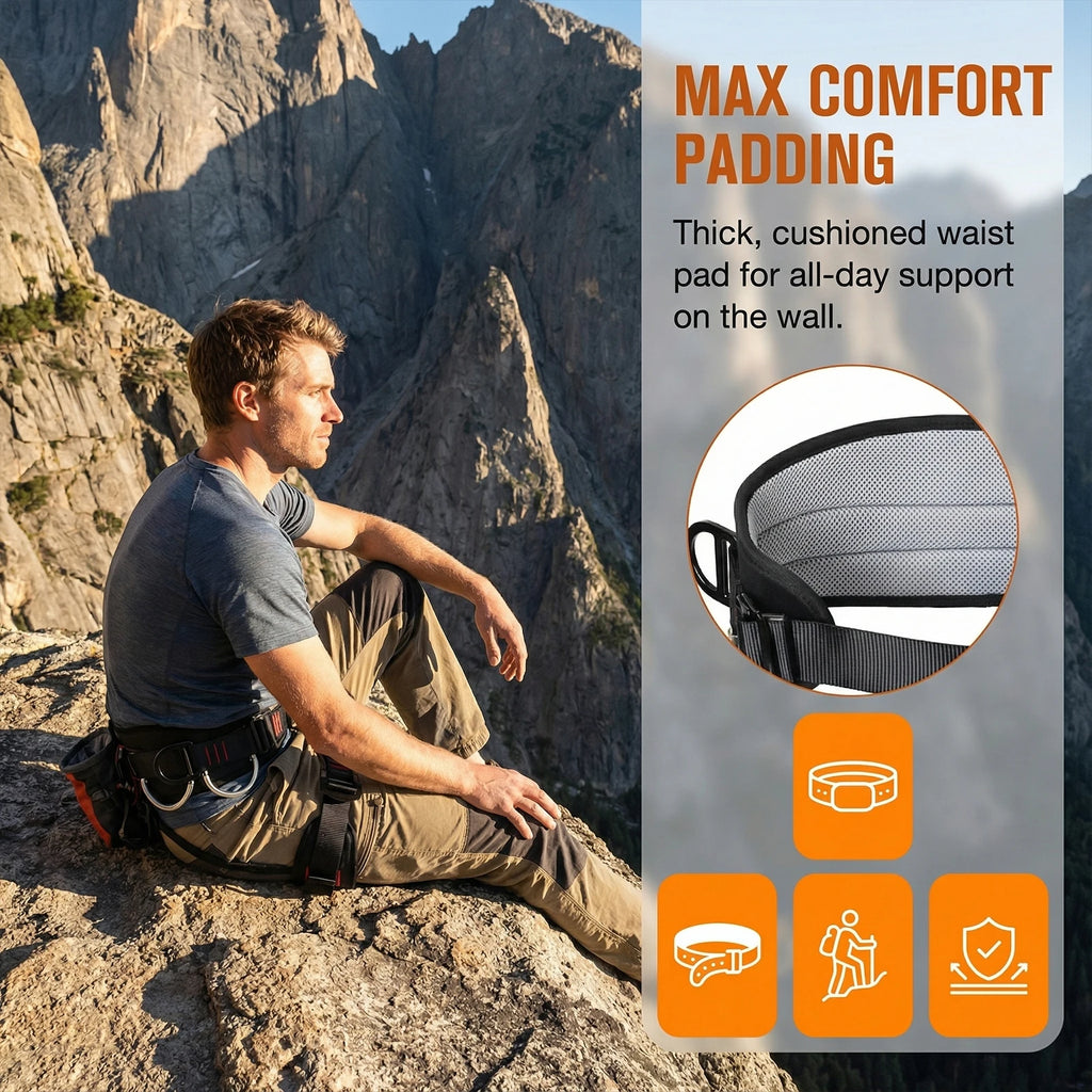 Adjustable Half Body Harnesses for Women and Men Protect Waist Safety Harness for Rescuing Work & Outdoor Adventure Activities
