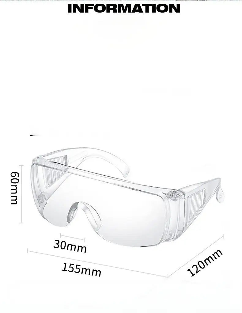 2025 New Style PC Window Protection Goggles - Splash, Dust, Fogproof, Windproof, Transparent Safety Glasses