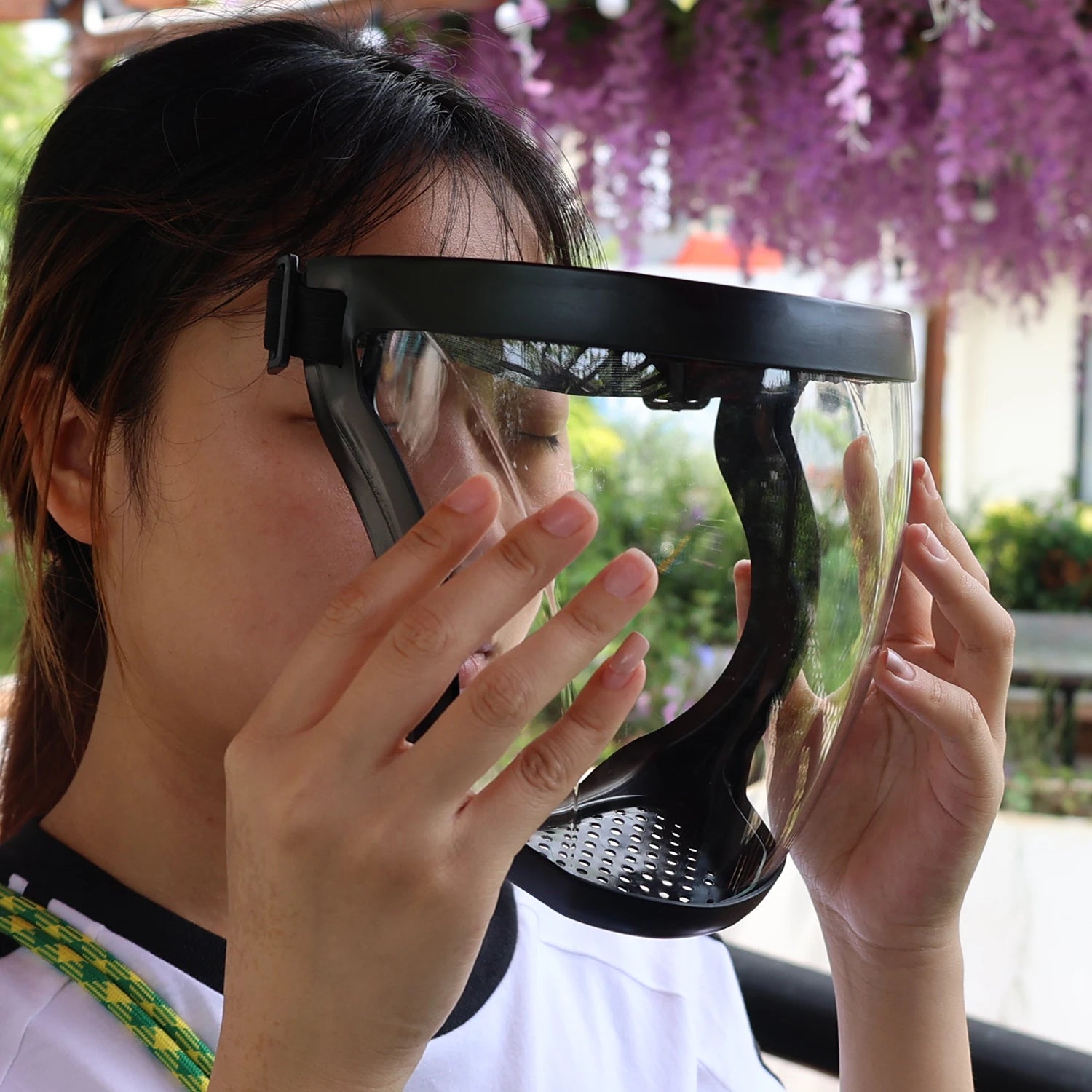 1/4pcs Car Sports Face Shield Windproof Cycling Goggles Full Face Mask Tactical Eye Protection Anti-Splash Transparent Protector