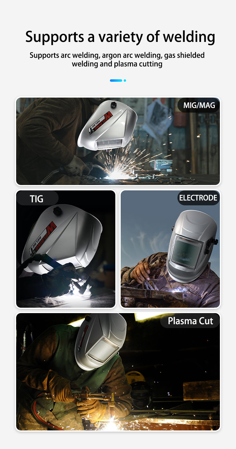 Welding Helmet Automatic Dimming Welding Mask Large View True Color Auto Darkening Welding Facemask for Arc mask weld goggles