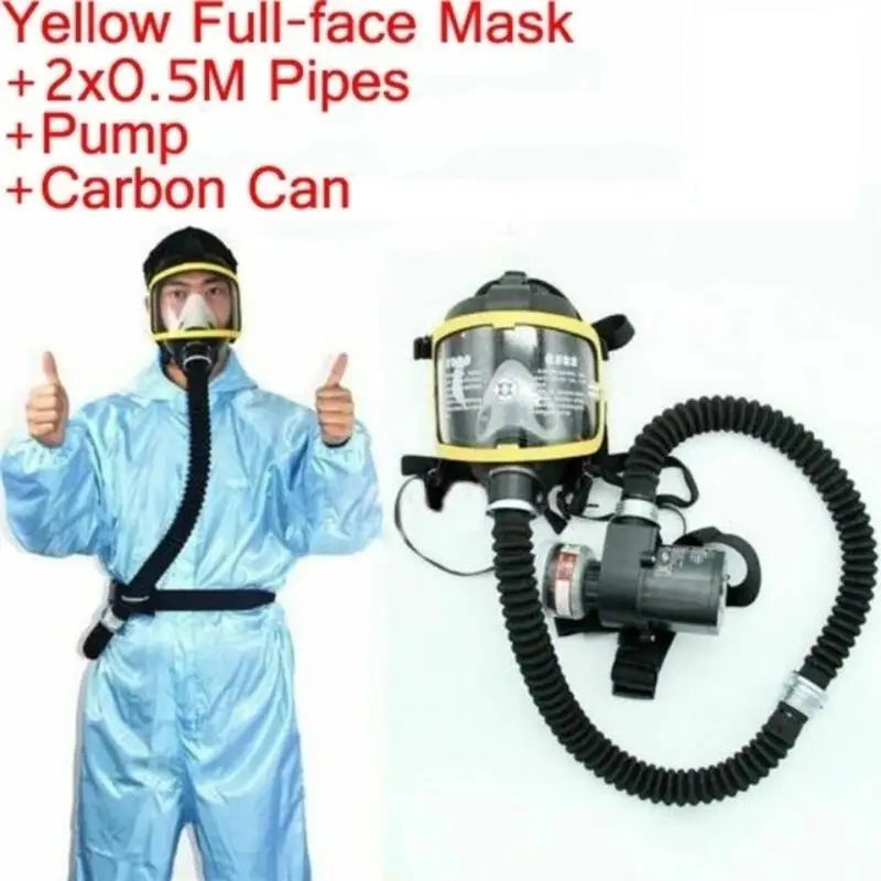 Protective Electric Constant Flow Supplied Air System Gas Mask Respirator Workplace Safety Supplie Full Face Gas Mask Respirator