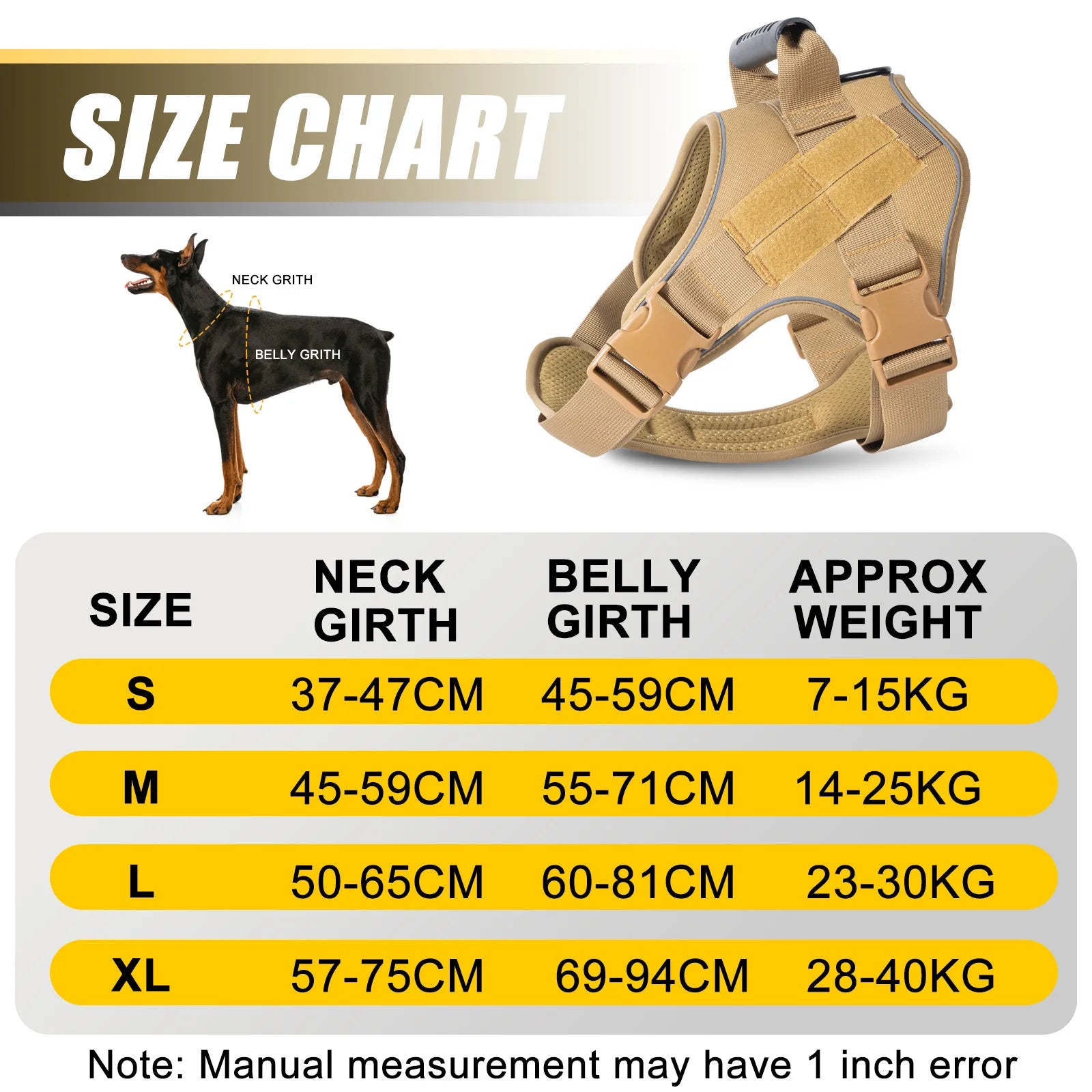 Dogs Harnesses Pet Tactical Breathable Chest Strap Leash Dog Vest Night Reflective Anti-Break