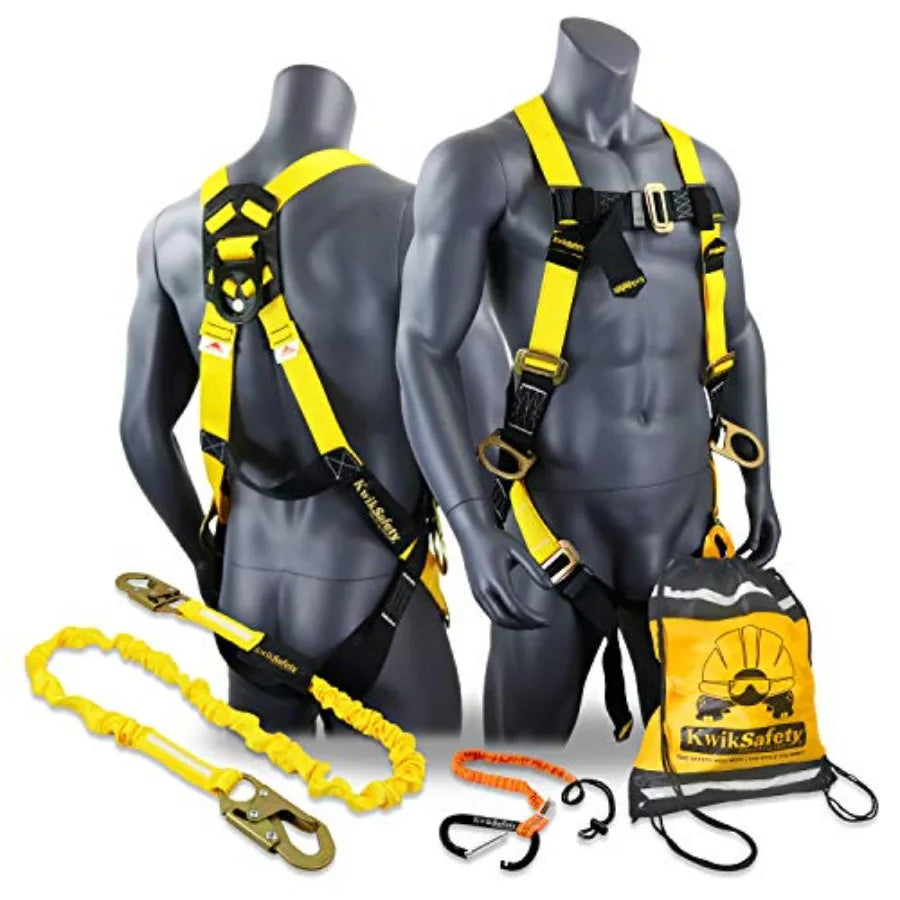 Fall Protection Safety Harness - Construction Roofing Fall Arrest Safety Harnesses - ANSI OSHA Compliant