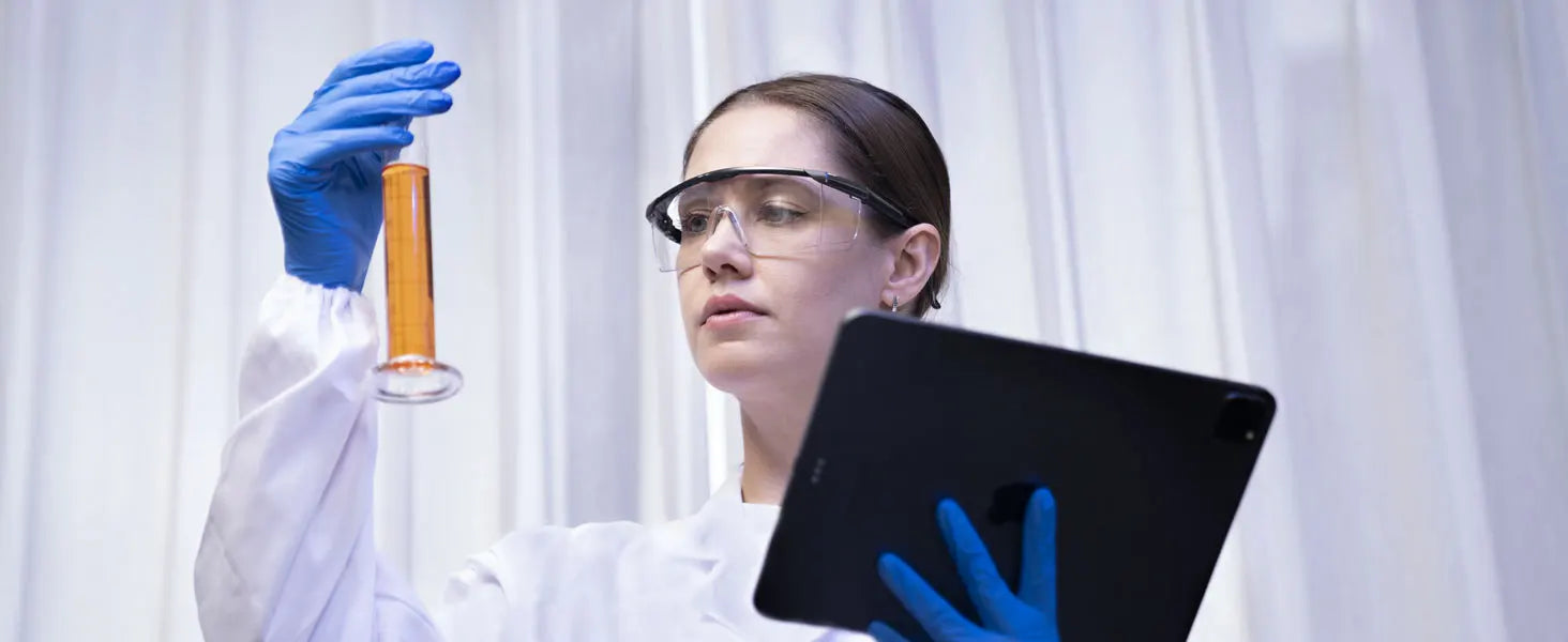 2 Pack Safety Glasses for Men and Women, Adjustable Lab Goggles, UV Protection ANSI Z87 Anti-fog Eyewear Clear Wraparound