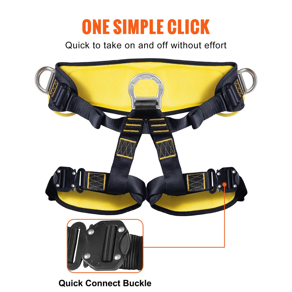 SucceBuy Half Body Safety Harness Tree Climbing Harness Half Protection Harness 340 lbs for Fire Rescuing Caving Rock Climbing