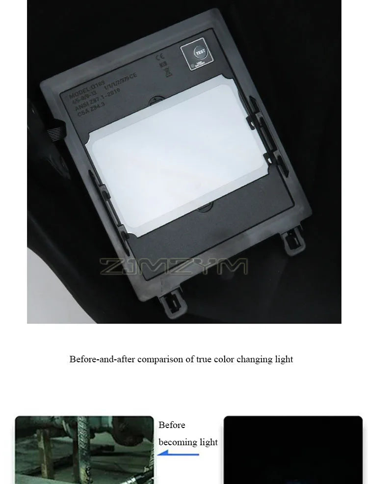 Large View Welder Protect Mask Automatic Dimming Welding Facemask 4 Sensors Solar Cell Powered Grinding Welding Cutting Helmet