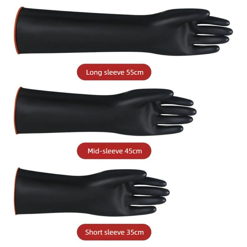 35-55cm Heavy Duty Waterproof Latex Gloves Chemical Resistant Acid Oil Resistant for Home Industry Factory Work Safety Gloves