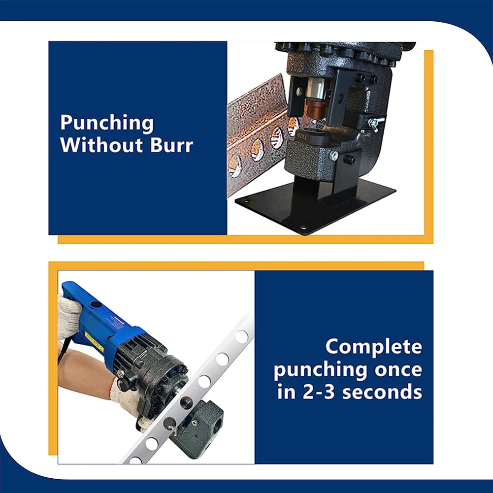 Portable Electric Angle Steel Channel Steel Punching Machine 1200W 50mm Hole Puncher MHP20 Iron / Steel Cutting Punching Machine