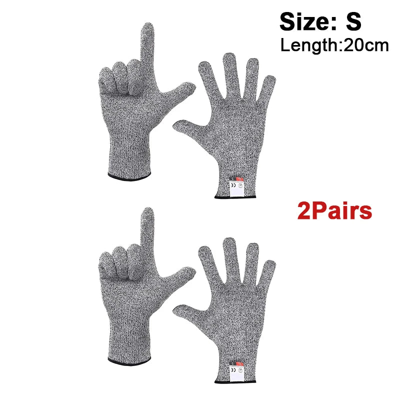 Cut Resistant Gloves HPPE Level 5 Abrasion Resistant Carpentry Kitchen Knife Fish Grabbing Slip Resistant Hand Protection