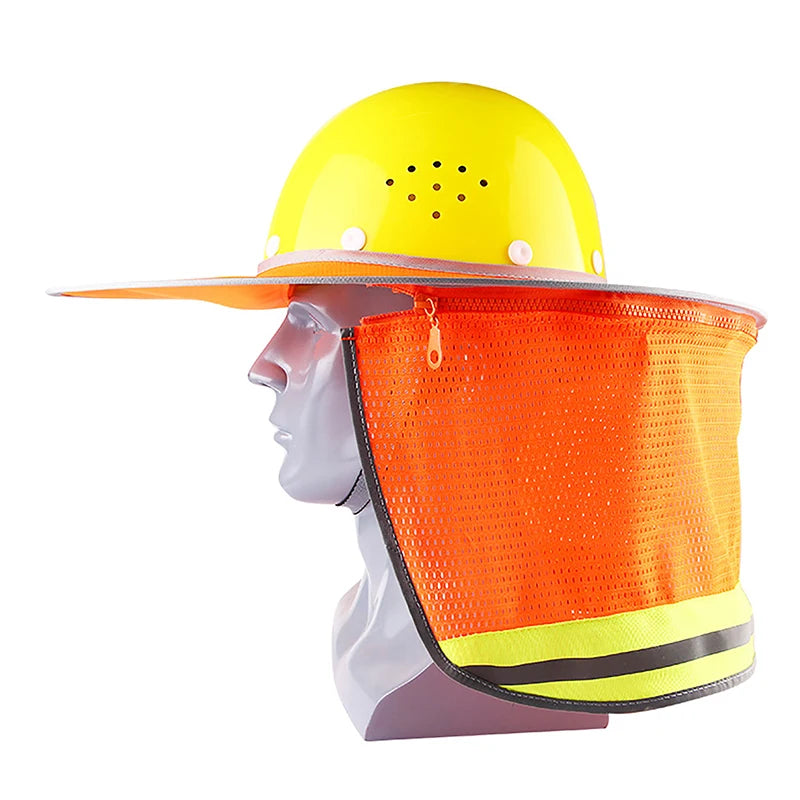Summer Sun Shade Safety Hard Hat Neck Shield Helmets Reflective Hat Brim Reflective Cap Cover for Construction Workers