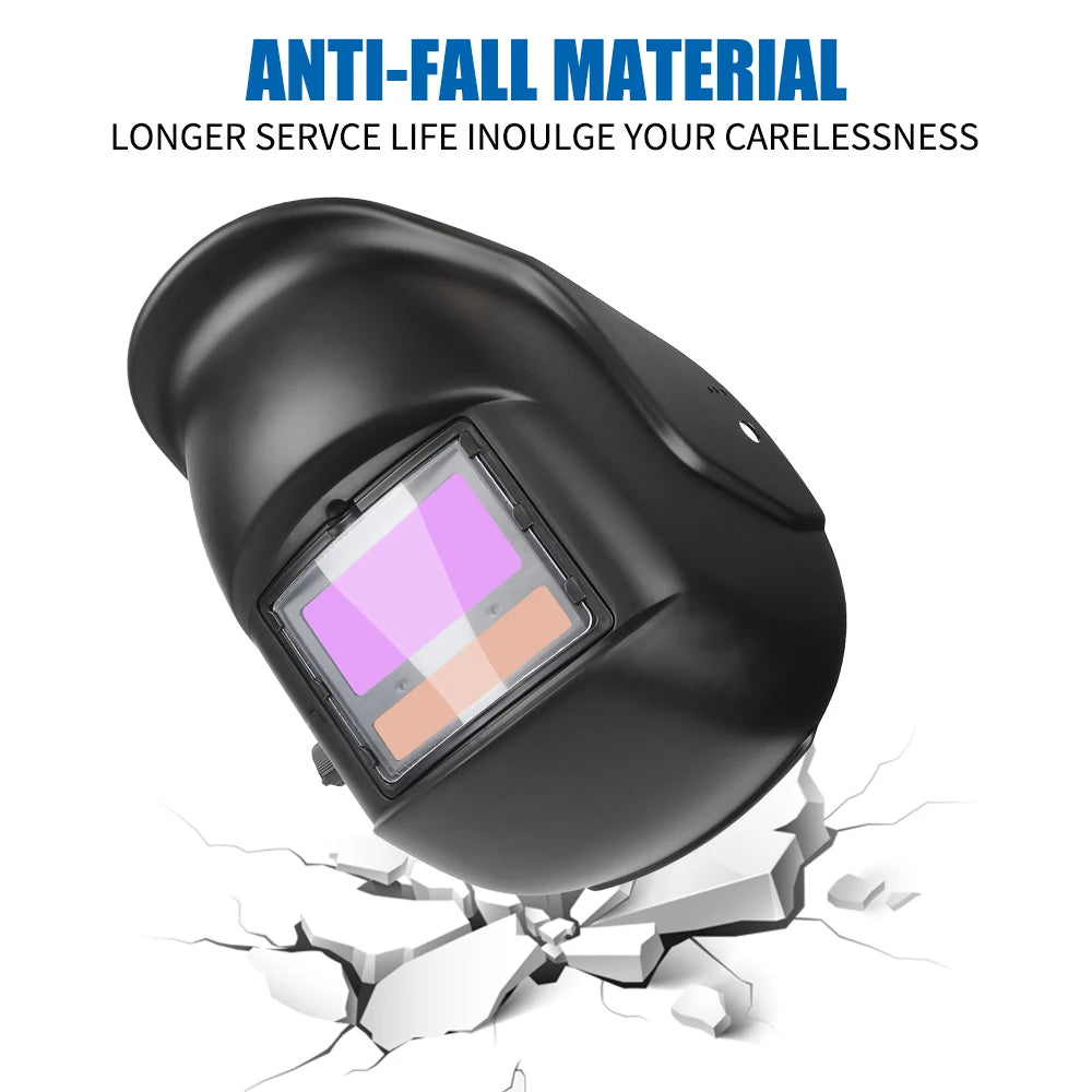 Welder Mask Auto Darkening Large View True Color Lens Solar Power Welding Mask Welding Helmet For Arc Weld Grind Cut