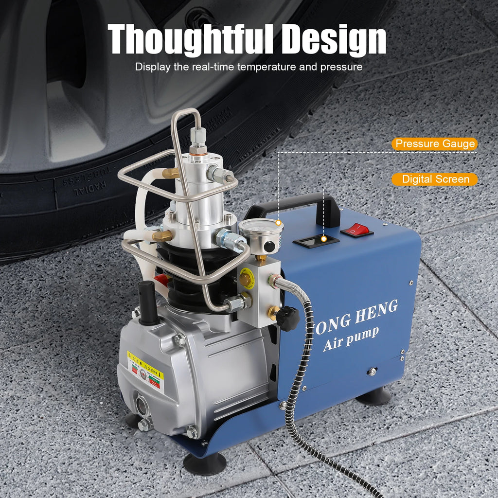 High Pressure Air Compressor Pump 4500PSI 1.8KW Electric Air Pump with Dual Cooling Water & Air for Leak Detection