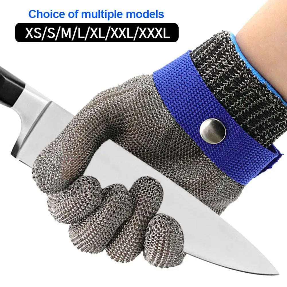 Anti-cut Gloves Safety Cut Proof Stab Resistant Stainless Steel Wire Metal Mesh Butcher Hand Protect Meat Cut-Resistant Gloves