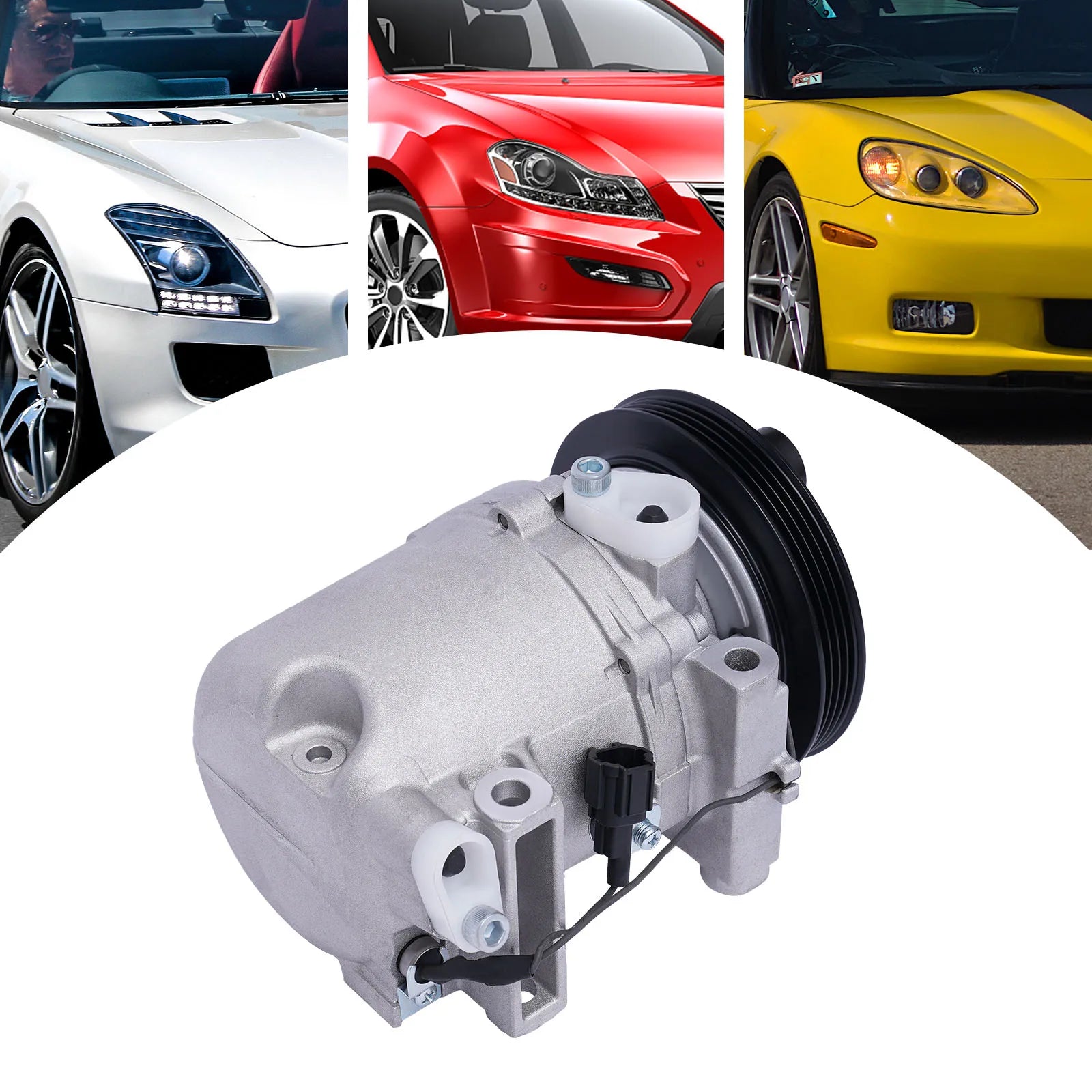 A/C Compressor With Clutch CO 10386C, Replacement for 99-04 Nissan Frontier 3.3L & 00-04 Xterra 3.3L, 12V