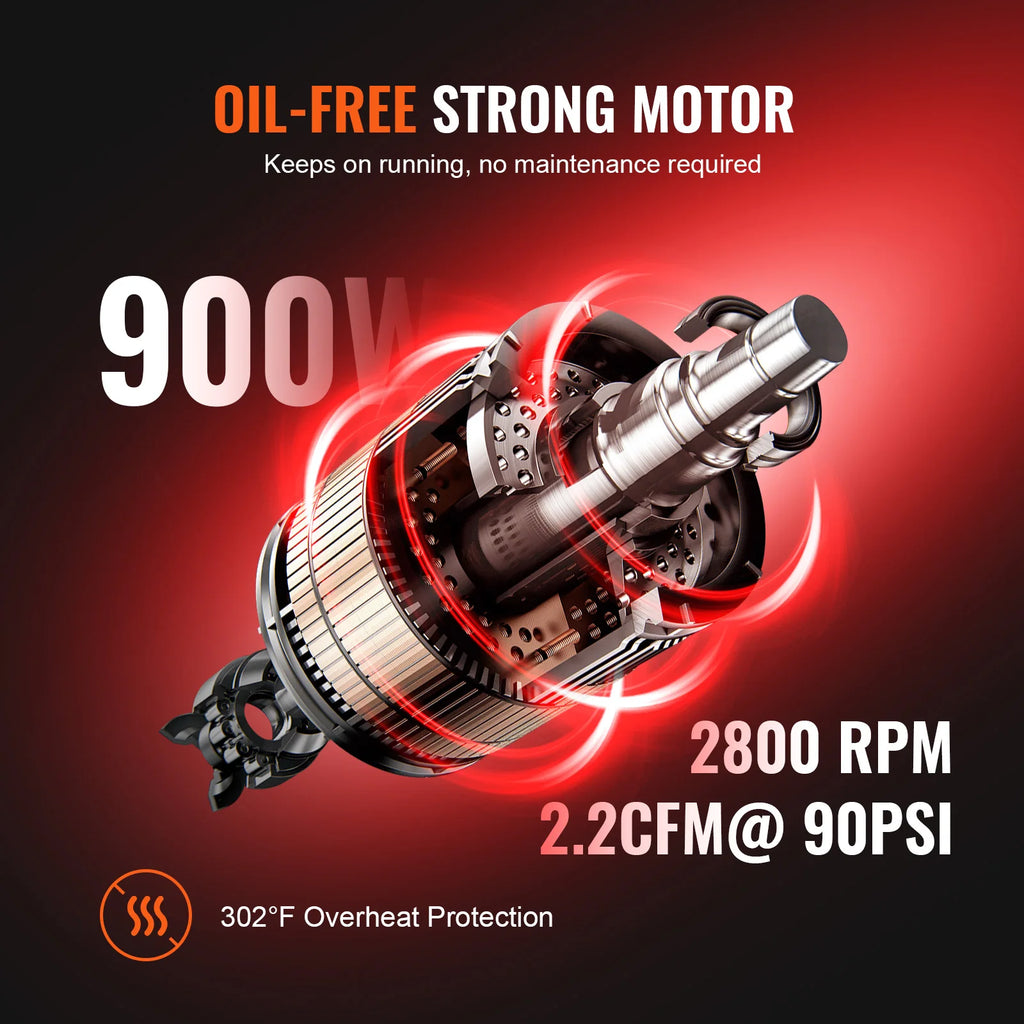 Venor Silent Air Compressor - Quiet, Oil-Free & Portable