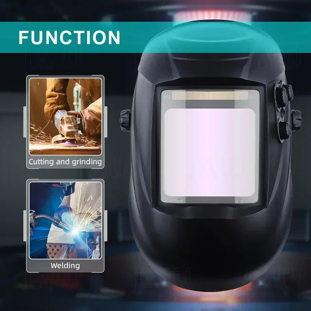 Welding Mask 1/1/1/1 Auto Darkening Welding Helmet 100x97mm Large View TRUE Color 4 Sensors for MIG MAG MMA Welder Machine