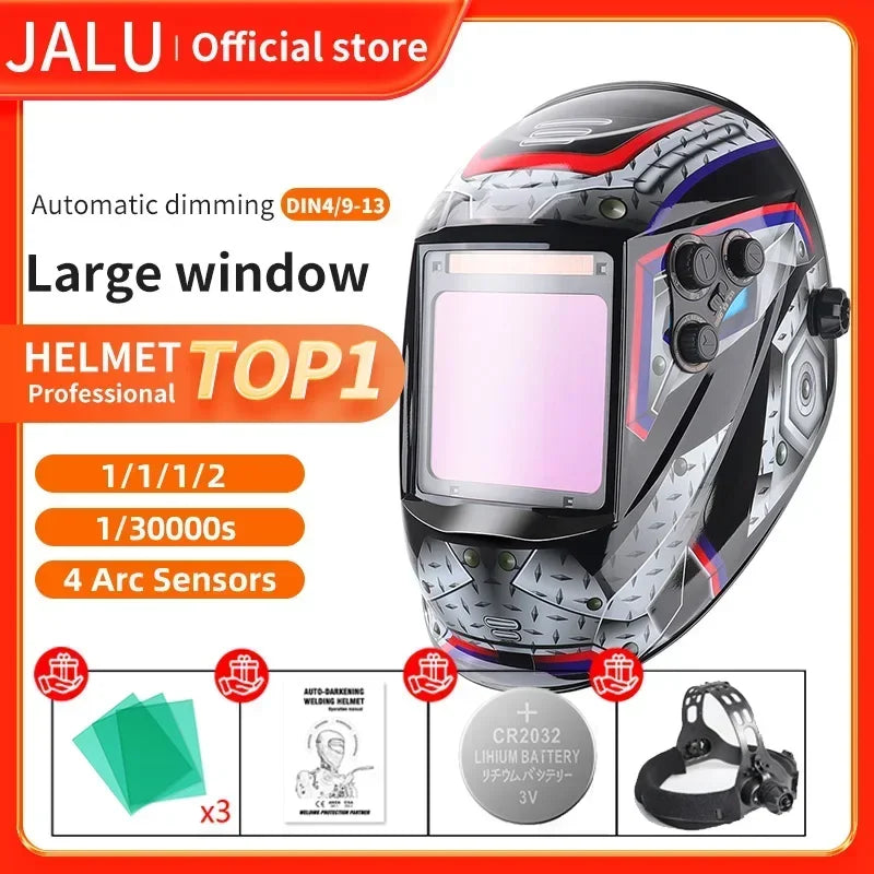 1112 Welding Helmet Automatically Darkening Soldering Welder Mask True Color Welder Cap 4 Arc Sensor for TIG MIG MMA goggles