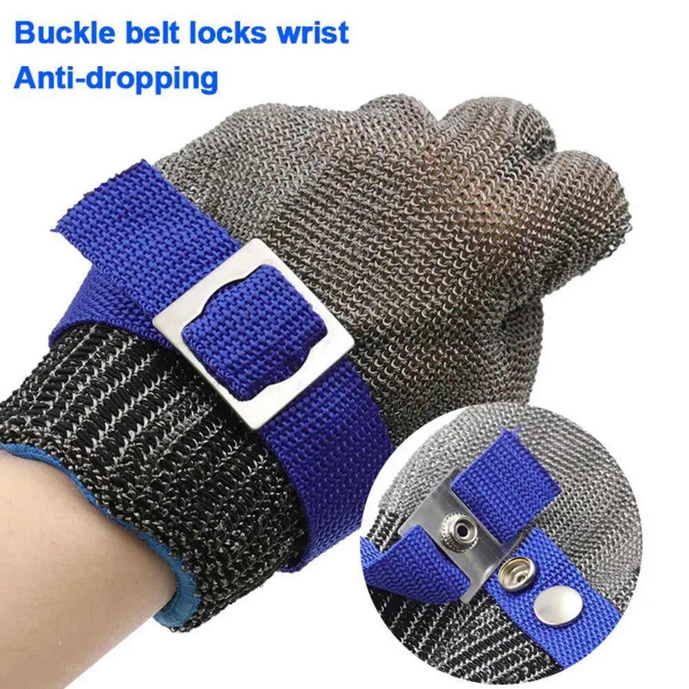 Anti-cut Gloves Safety Cut Proof Stab Resistant Stainless Steel Wire Metal Mesh Butcher Hand Protect Meat Cut-Resistant Gloves