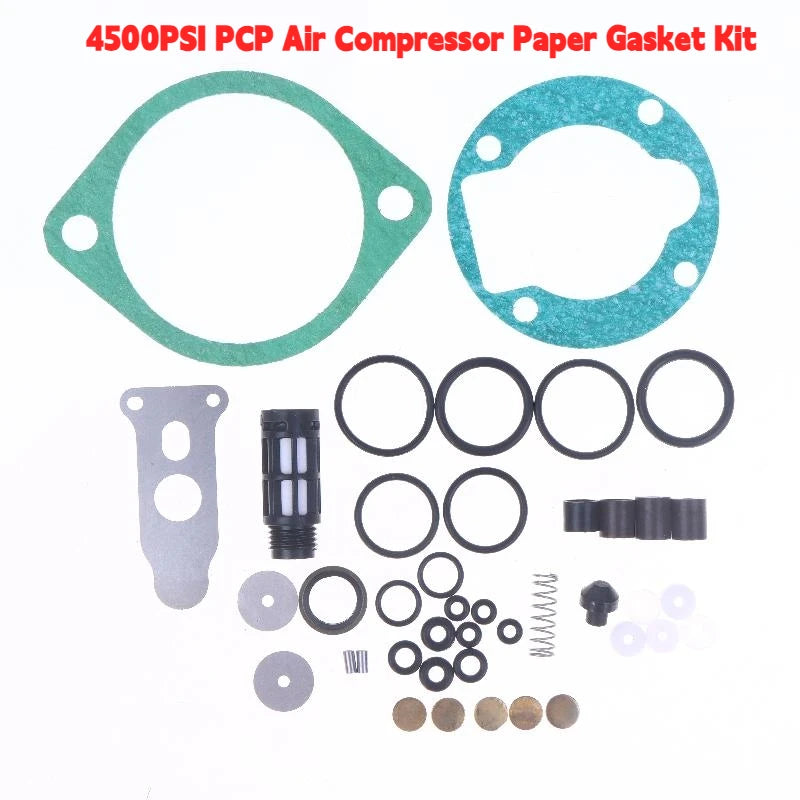 [F] 1Set 30MPA 4500PSI PCP Air Compressor Paper Gasket O-ring Sealing Kit For Single Cylinder Compressor