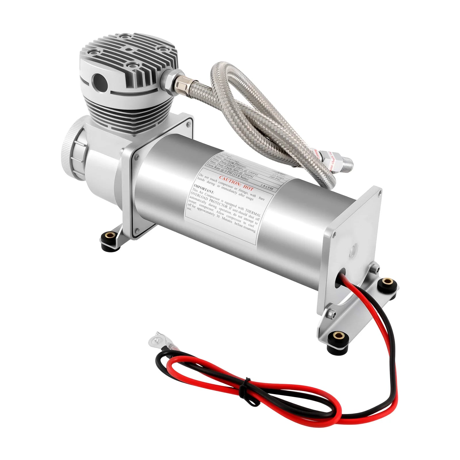 12V 200PSI Portable Air Compressor Kit 1.8CFM Air Ride Suspension Compressor Onboard Air Compressor for Tire Inflation