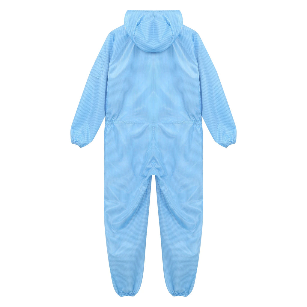 Adult Anti-Static Hooded Coverall Workshop Uniform Long Sleeve Zipper Dust-proof Overalls Jumpsuit for Lab Worker Spray Paint