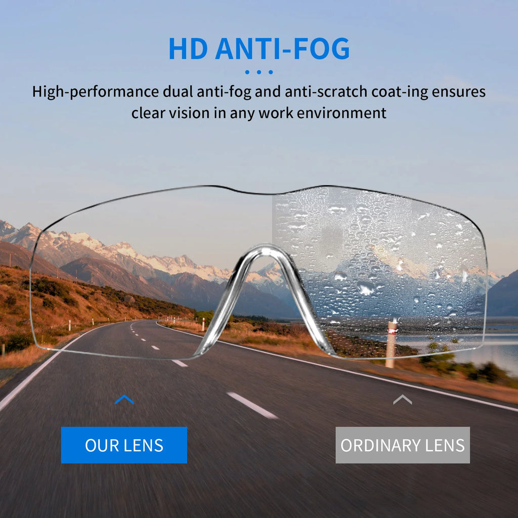 Safety Glasses Dustproof EN166 Ansi Z87 Prescription Goggles Fashion Eyewear Anti Fog Clear Spectacles Rubber Leg Eye Protection