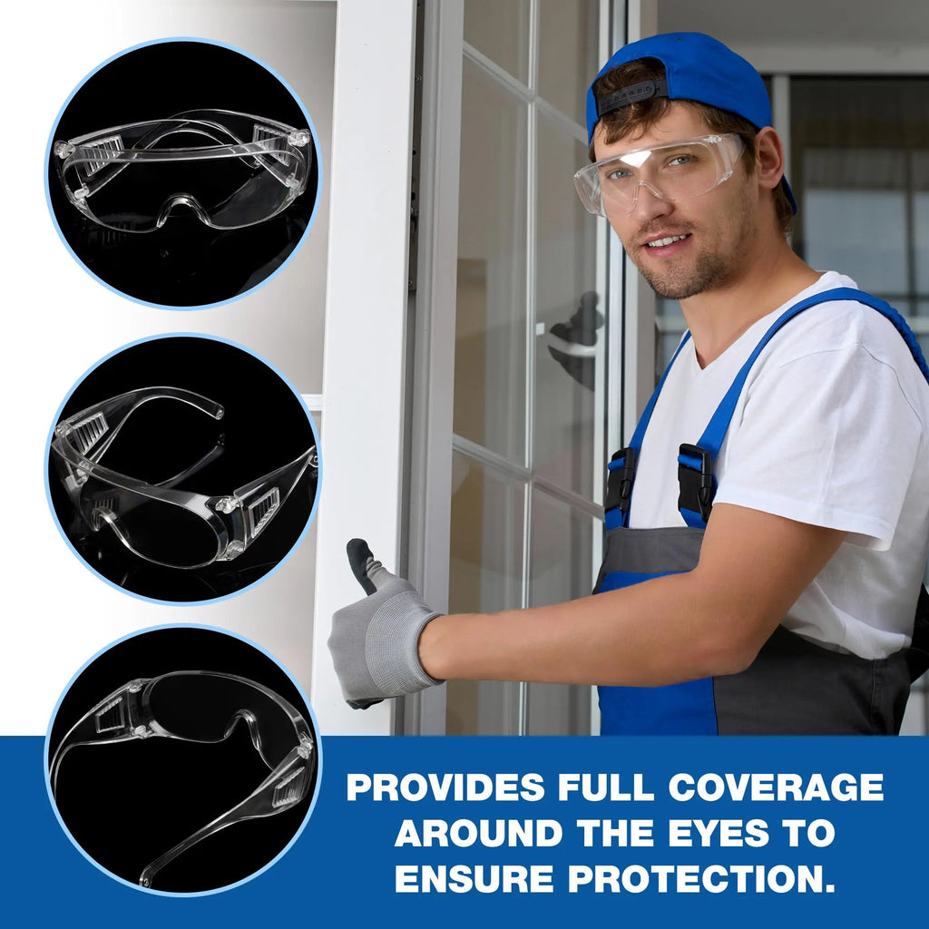 Safety Glasses For Men & Women | Ansi Z87 Safety Glasses For Shooting Lab Goggles For Safety | Safety Goggles - 1 Pack Clear