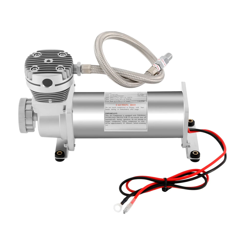 12V 200PSI Portable Air Compressor Kit 1.8CFM Air Ride Suspension Compressor Onboard Air Compressor for Tire Inflation