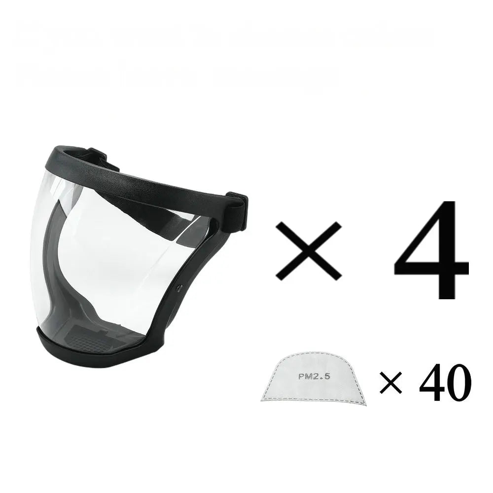 6 Colors Transparent Face Mask Full Face Shield Safety Glasses Eye Protection Windproof Dustproof Anti-splash Kitchen Tool New