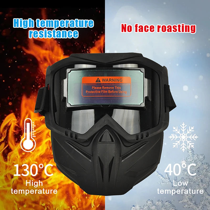 Auto Darkening Welding Helmet Welder Protector Helmet Detachable Welding Mask Head-mounted Breathable Welding Protector Helmet