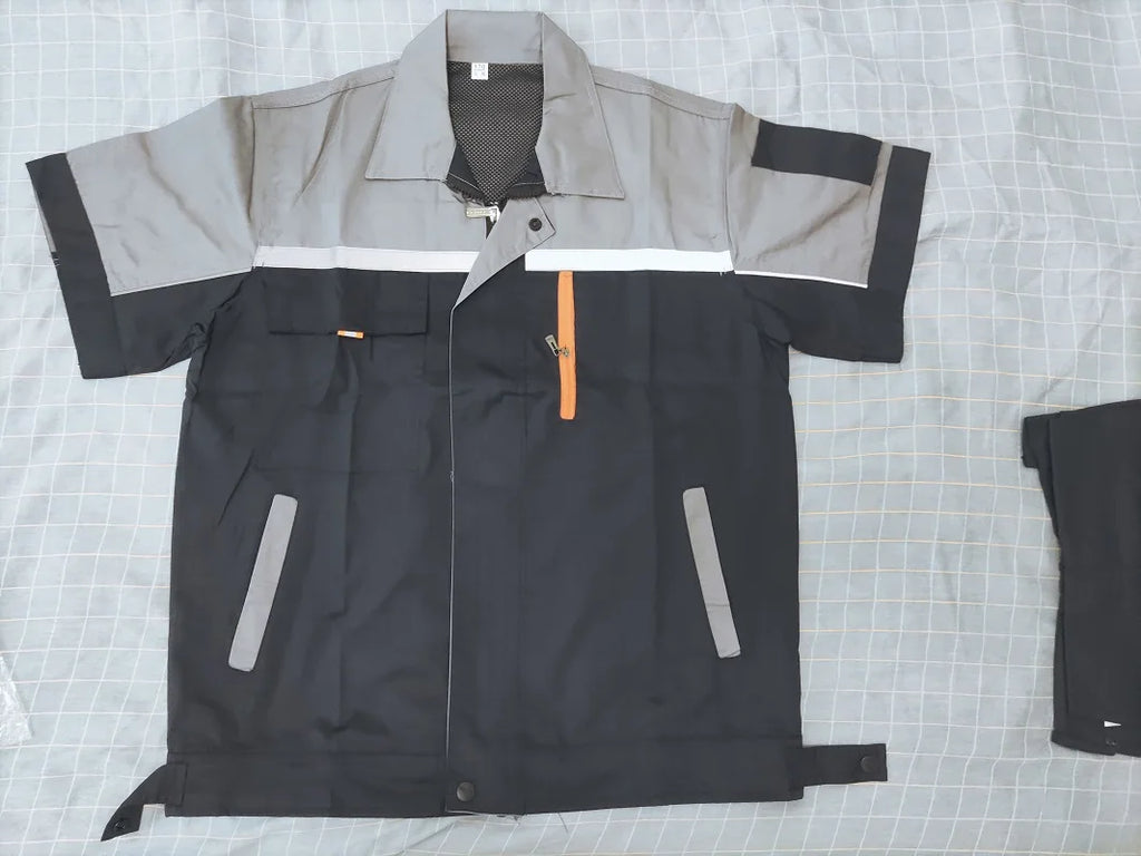 Summer Work Clothing Working Coveralls Reflective Thin Breathable Uniforms Household Worker Suit Work Coats For Cleaning Blouses