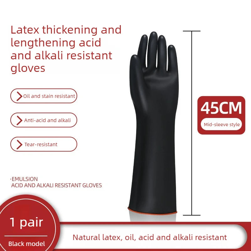 35-55cm Heavy Duty Waterproof Latex Gloves Chemical Resistant Acid Oil Resistant for Home Industry Factory Work Safety Gloves
