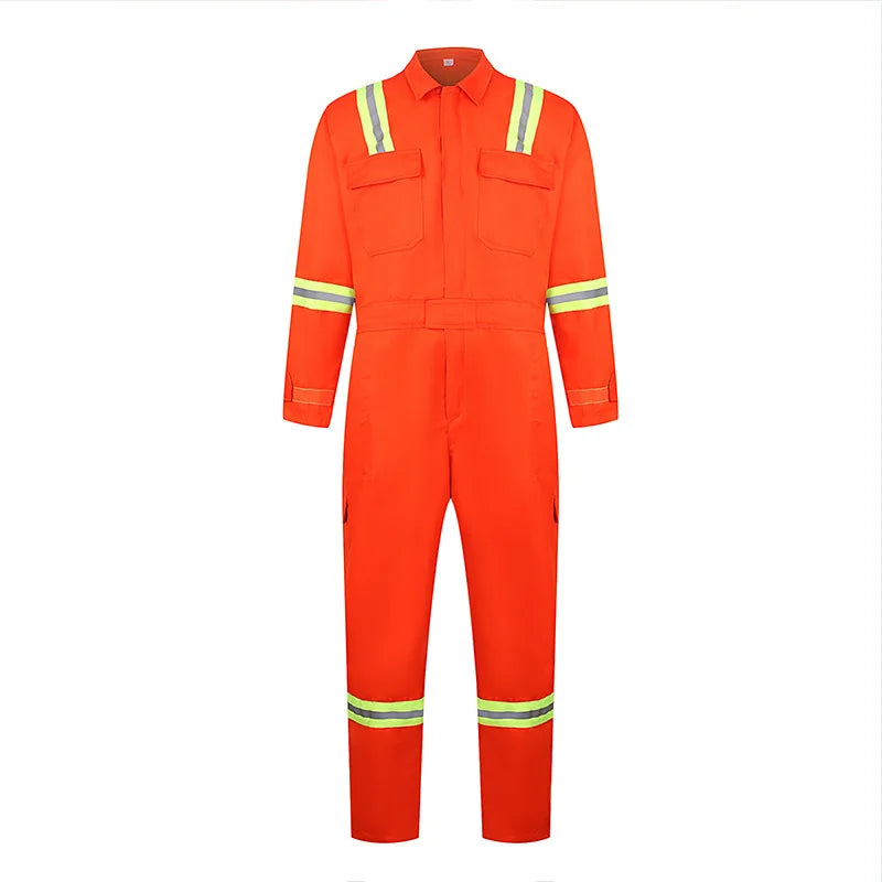 Hi Vis Work Overall Auto Repair Workshop Welding Suit Mechanic Uniform Coal Miner Mariner Porter Coverall Reflective Safety Suit