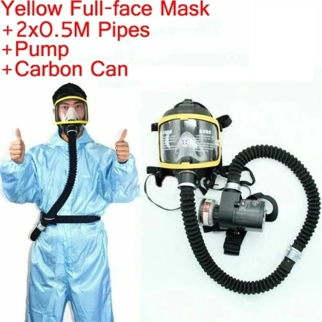 Protective Electric Constant Flow Supplied Air System Gas Mask Respirator Workplace Safety Supplie Full Face Gas Mask Respirator