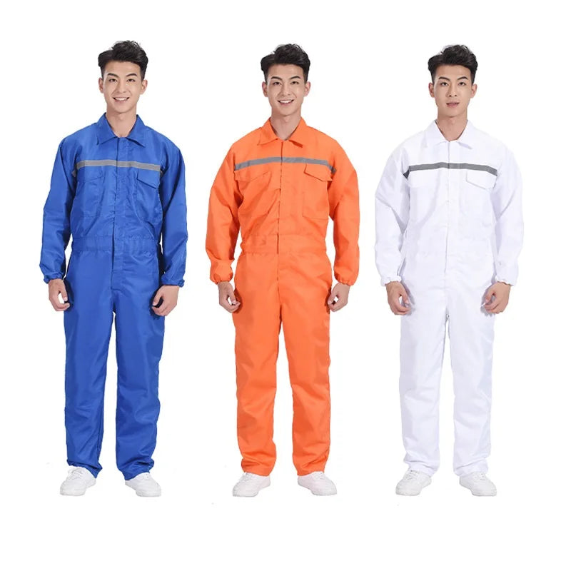 Reflective safety work overall Hi VIS painter working jumpsuit auto repairman mechanical labor coverall warehouse staff coverall