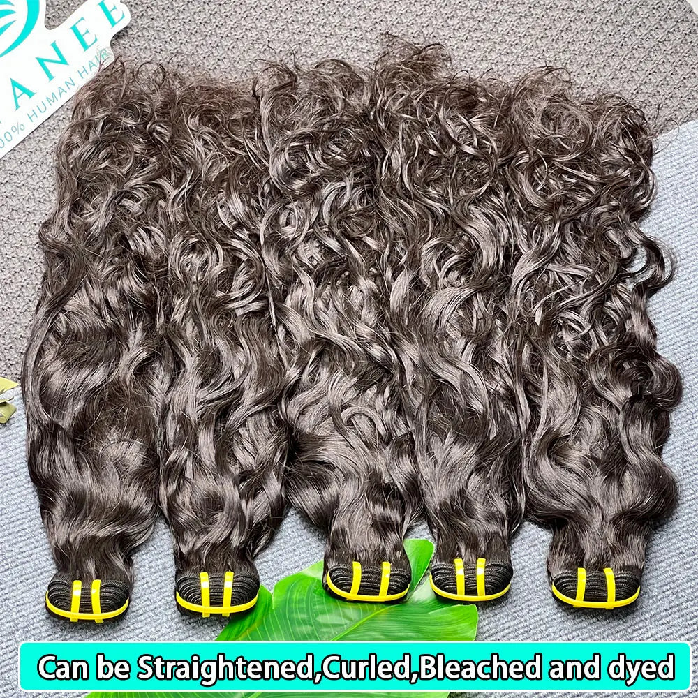 1/3/4 Bundles Natural Wave Human Hair Weave Bundles Wavy Hair Extension 100% Remy Human Hair Water Wave 100g/PCS