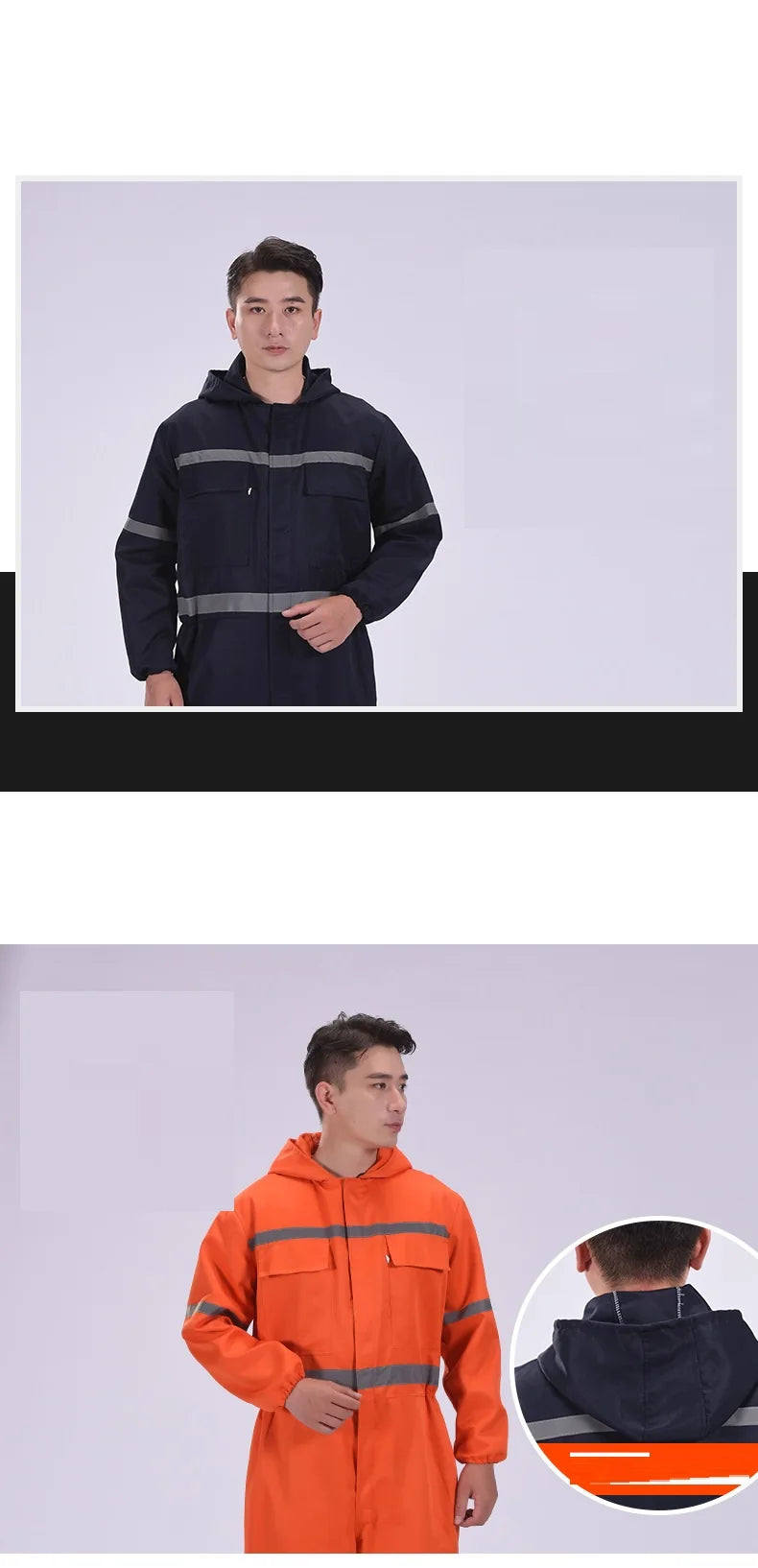 Hi Vis safety working overalls hooded coveralls workshop auto repairman mechanics jumpsuit dust proof working rompers Coal Miner