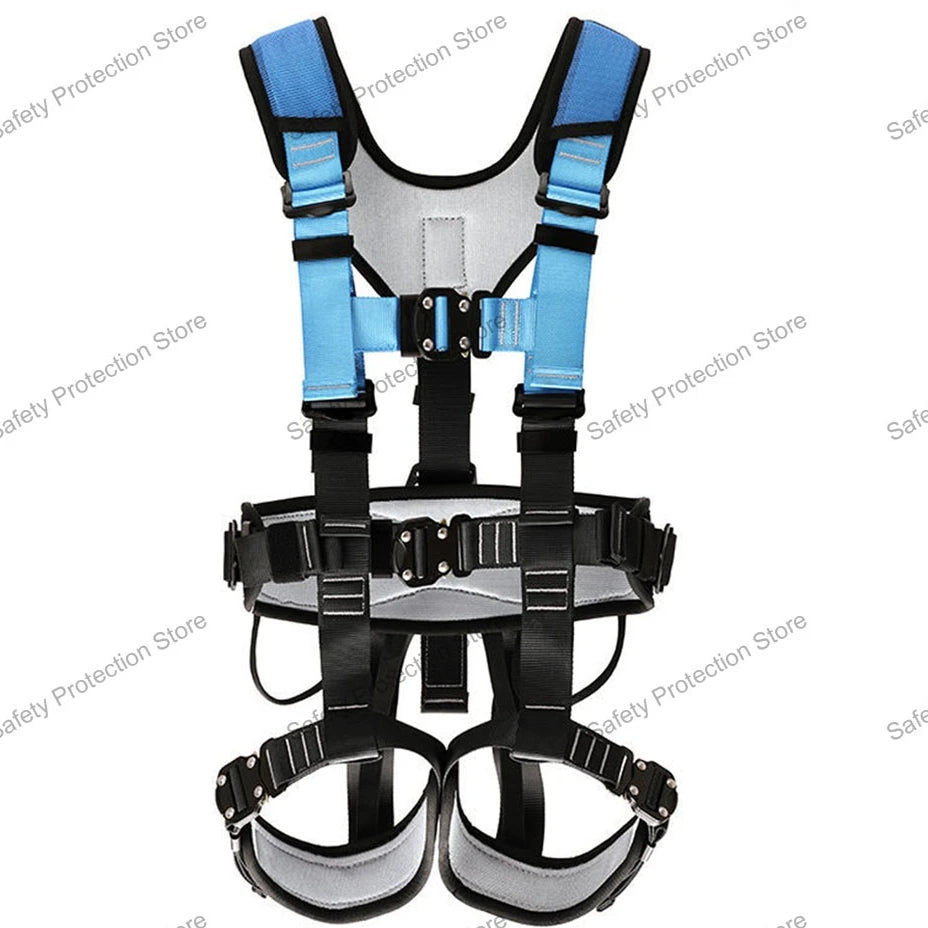 Full Body Outdoor Climbing Safety Harness Aerial Work Construction Safety Belt Rock Mountaineering Protection Survival Equipment