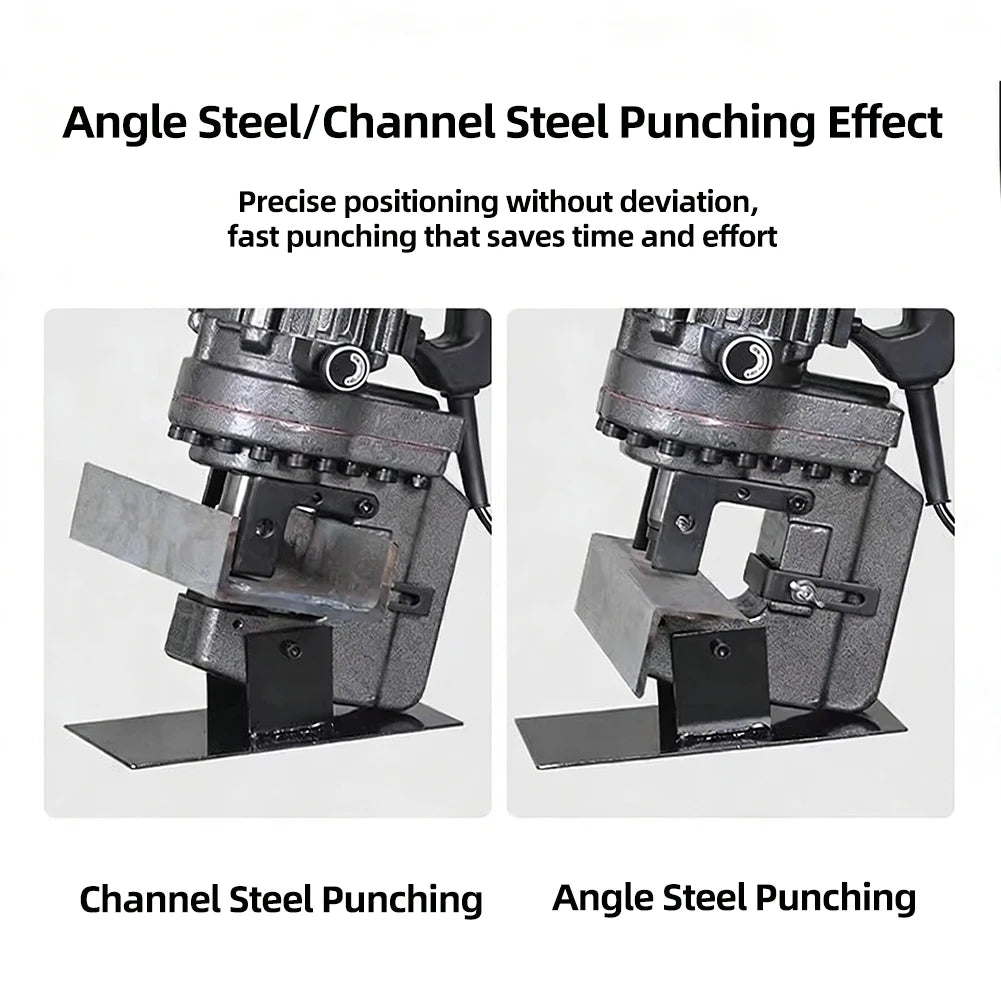 Portable Electric Angle Steel Channel Steel Punching Machine 1200W 50mm Hole Puncher MHP20 Iron / Steel Cutting Punching Machine