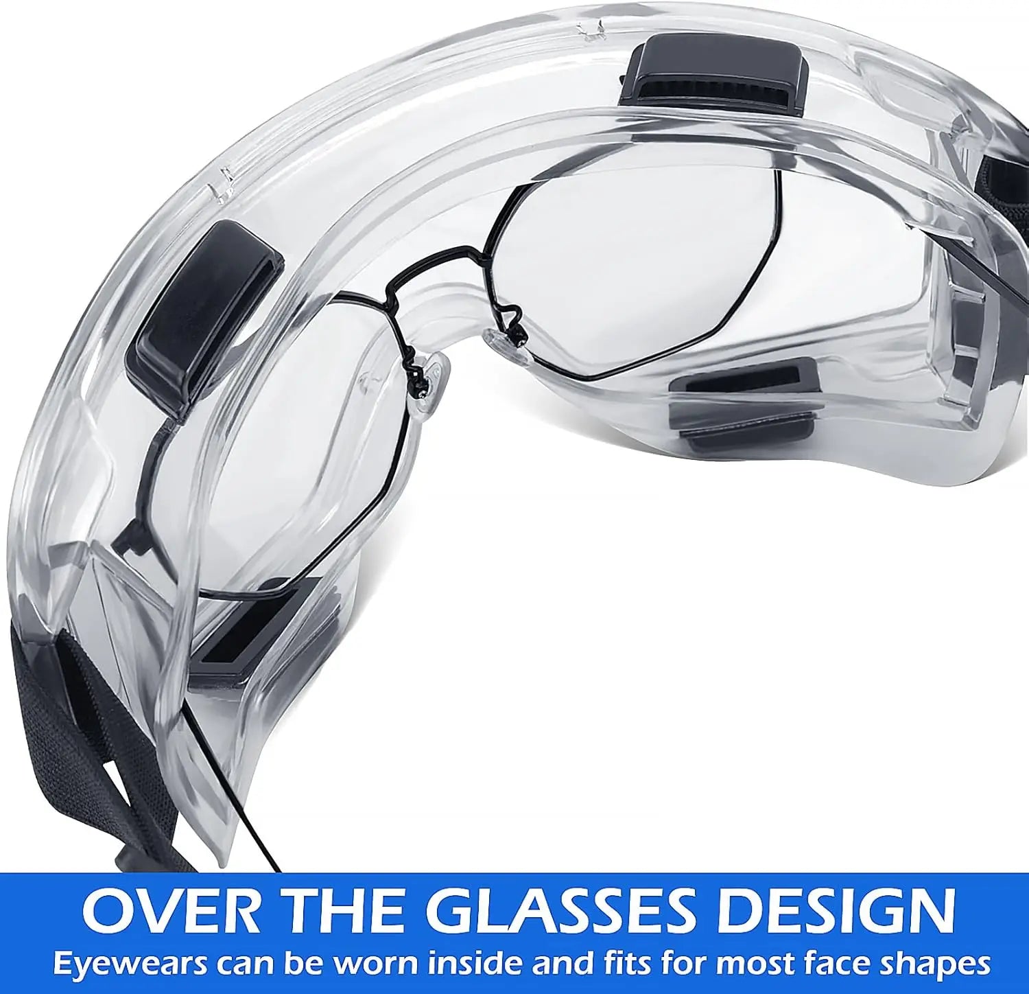 Safety Goggles ANSI Z87.1 Anti-Fog Protective Glasses for Men Women Lab Eye Protection