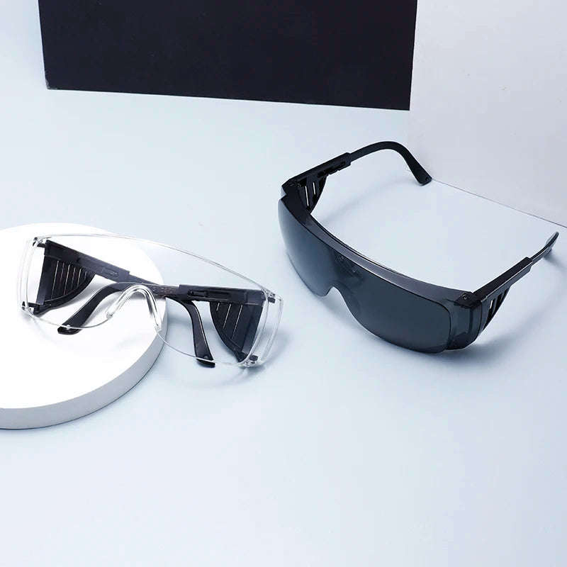Wrap-Around Safety Glasses for Men & Women, Anti-Dust Anti-UV Industrial Work Goggles for Shooting, Cycling, Lab Use