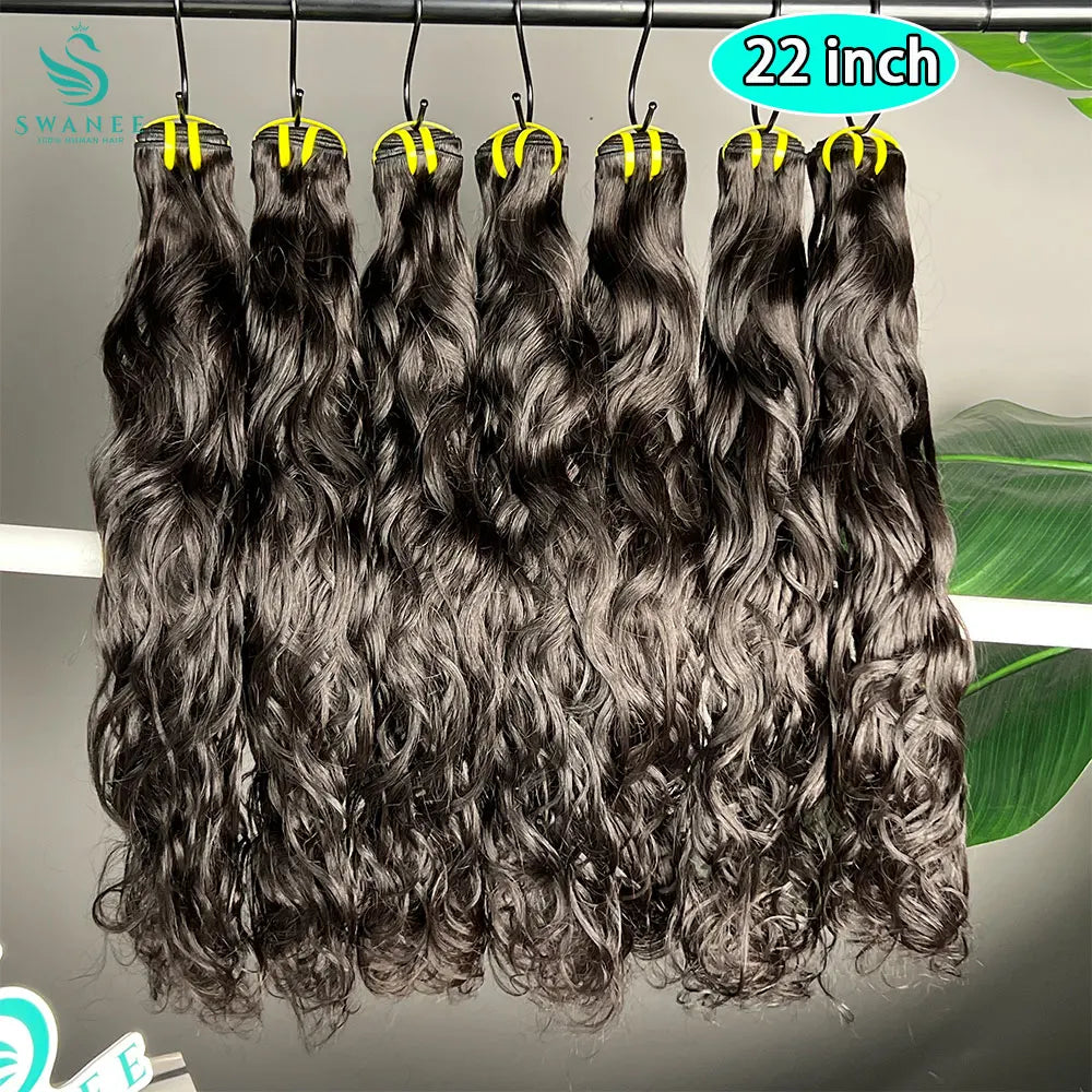 1/3/4 Bundles Natural Wave Human Hair Weave Bundles Wavy Hair Extension 100% Remy Human Hair Water Wave 100g/PCS