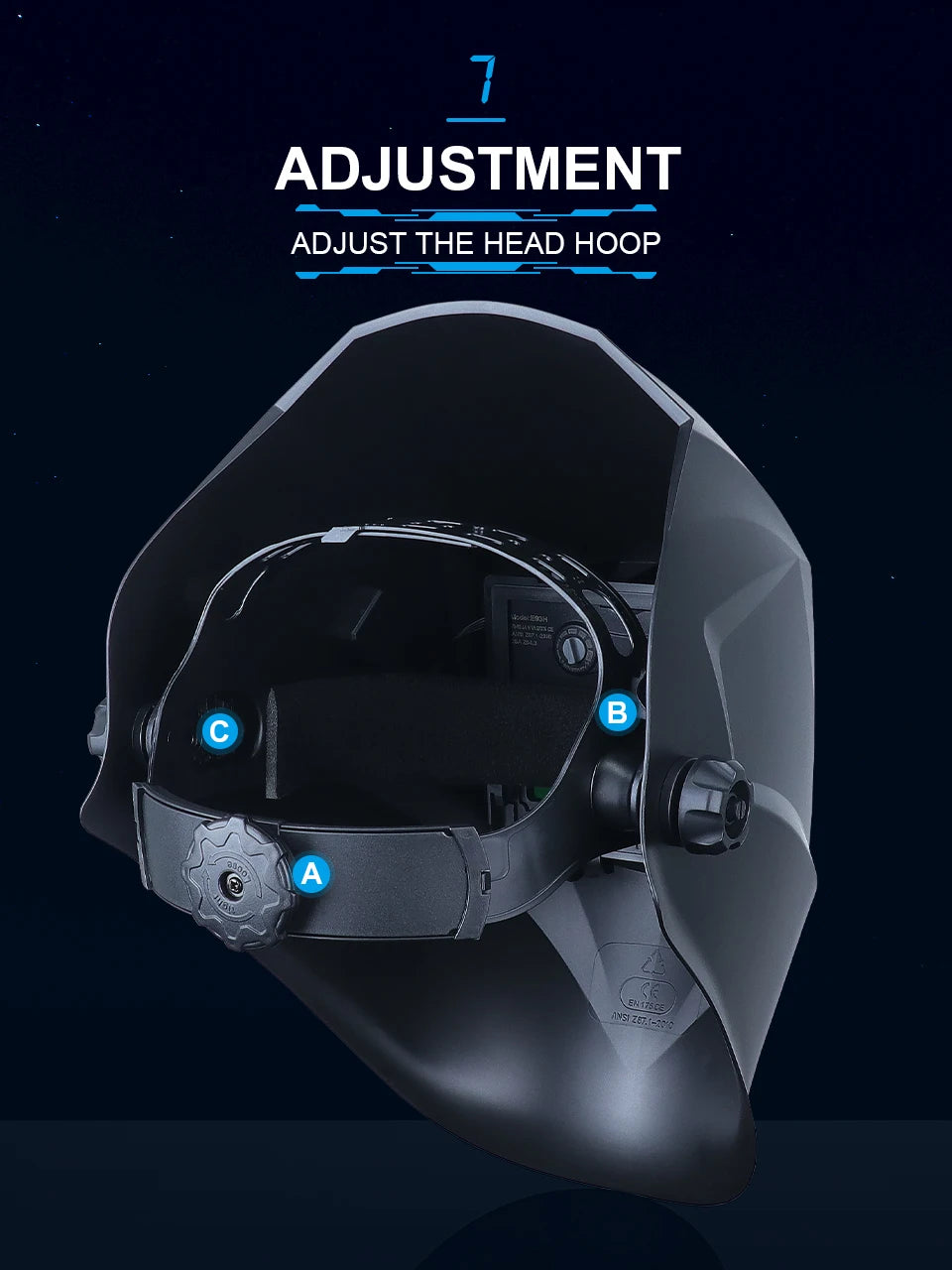 Welding mask Solar Automatic Li battery Electric DIN4/9-13 TIG MIG Welding helmet Auto Darkening Welding Mask