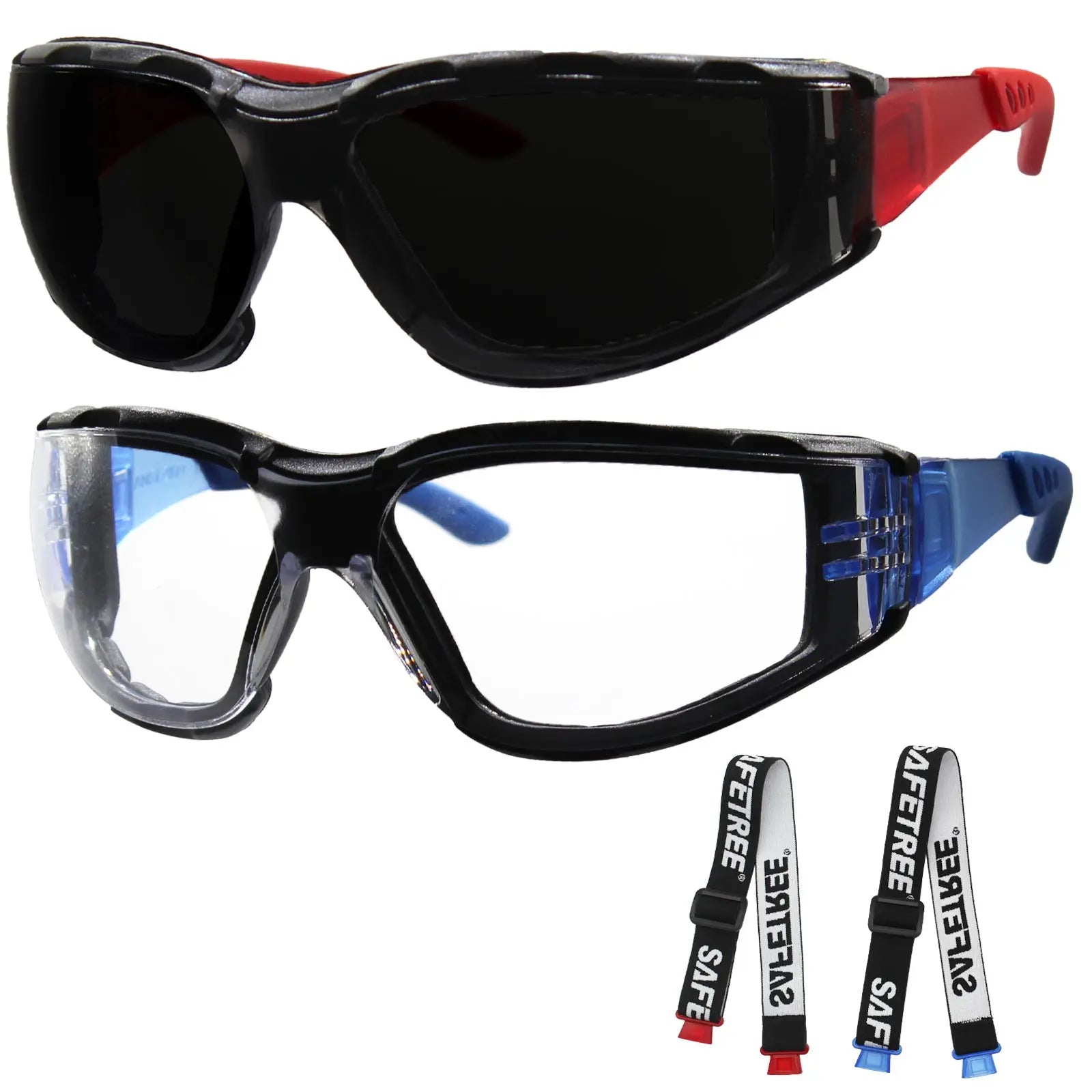 SAFETREE Elastic Strap Safety Goggle Work Eyewear Protection AntI-fog Anti-Scratch ANSI/ISEA Z87.1-2020