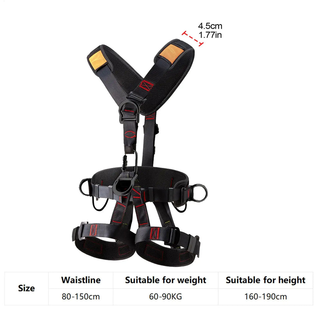 Climbing Harness Adjustable Fall Protection Harness Detachable Fall Harness For Men Tree Climbing Gear Safety Hunting