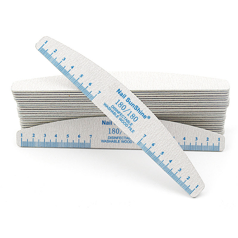 10pcs Nail Files & Buffers Set, Half-Moon Shape, Synthetic Paper Sandpaper, Non-Replaceable, Unscented, with 80 100 150 180 240 Grits, for Manicure & Pedicure Tools, Nail Care Accessories, Nail Tech Supplies