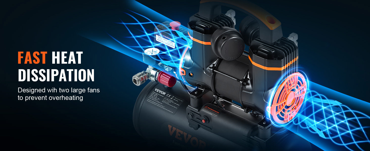 Venor Silent Air Compressor - Quiet, Oil-Free & Portable