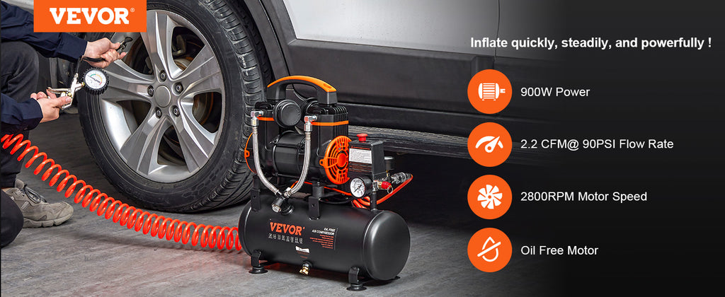 Venor Silent Air Compressor - Quiet, Oil-Free & Portable