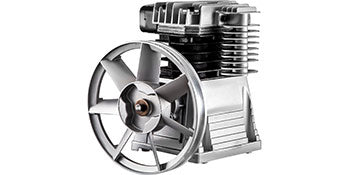 Heavy-Duty Twin Cylinder Air Compressor Pump Head - 2.2KW (3HP), 375 L/MIN (12 CFM), Single Stage