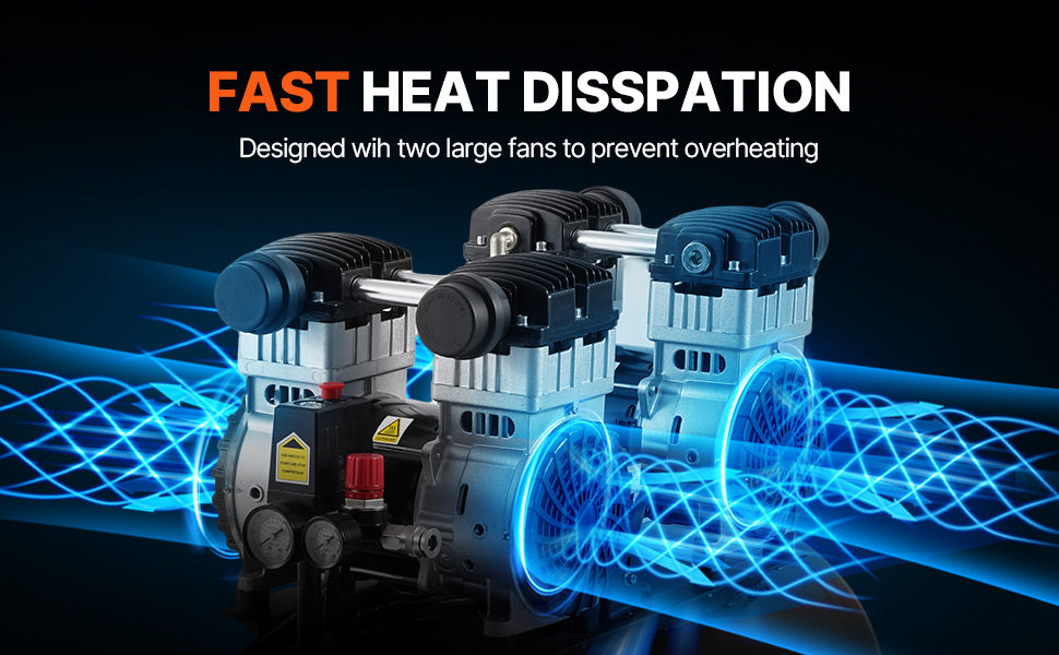 SucceBuy Air Compressor 750W/1450W/3000W Oil Free Air Compressor Quiet Portable Compressor Pump for Auto Repair Tire Inflation